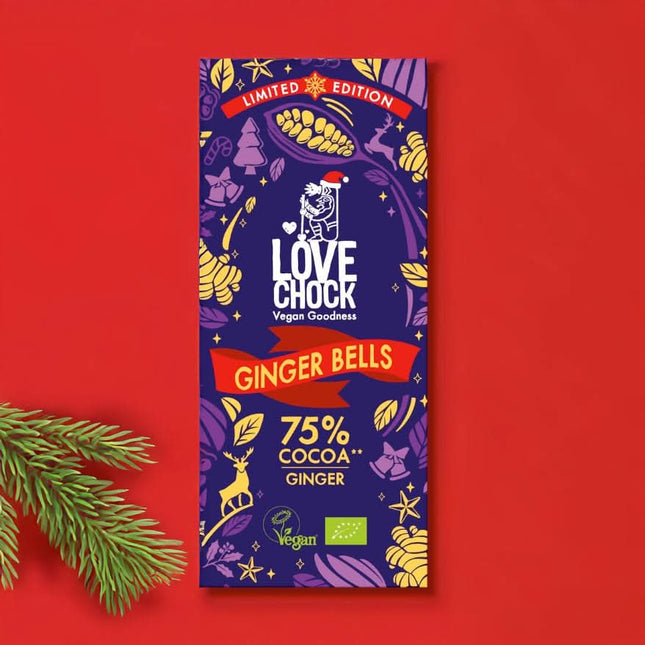 Ginger Bells Biologisch | Pure kerst chocolade met gember