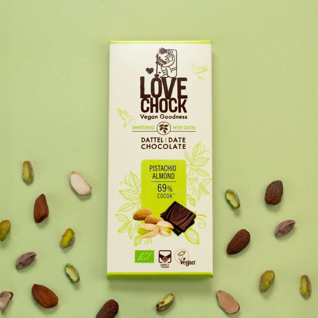 Pistachio Almond Biologisch | Vegan chocolade met pistache en amandel