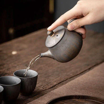 Gohobi Keramische theepot 180 ml met metallic glazuur