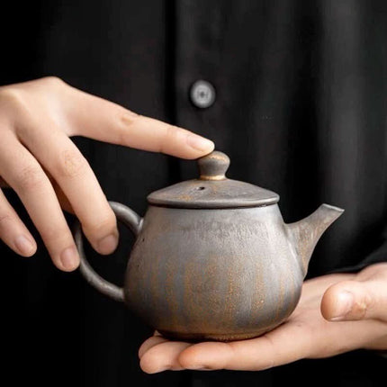 Gohobi Keramische theepot 180 ml met metallic glazuur