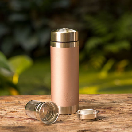 Isolerende theefles 350 ml – Rose Gold