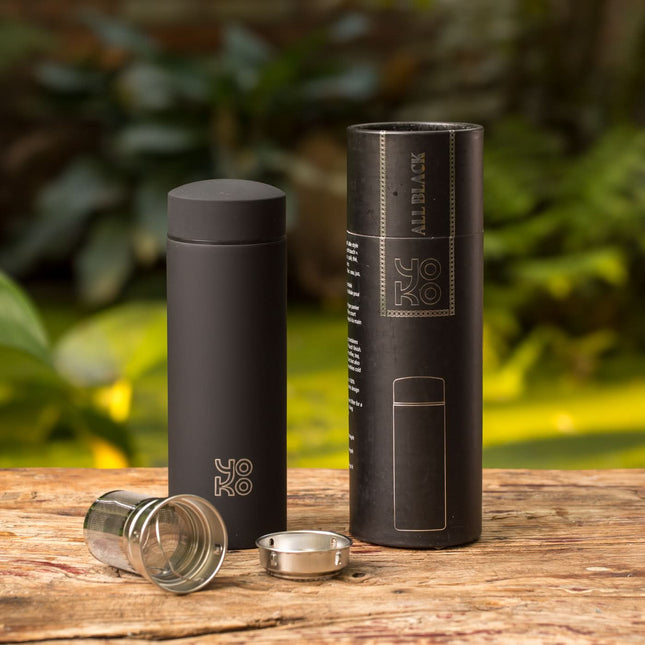 Yoko Design “All Black” isoleer-theefles 350 ml