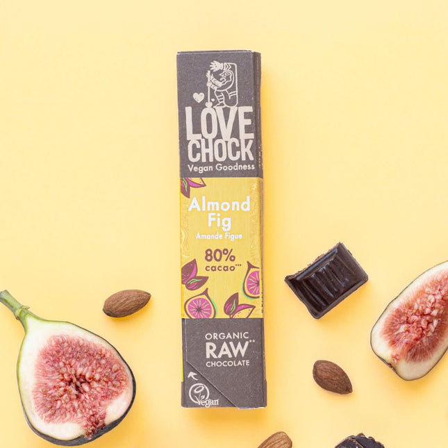 Lovechock 80% chocolade met amandel en vijg - Biologisch
