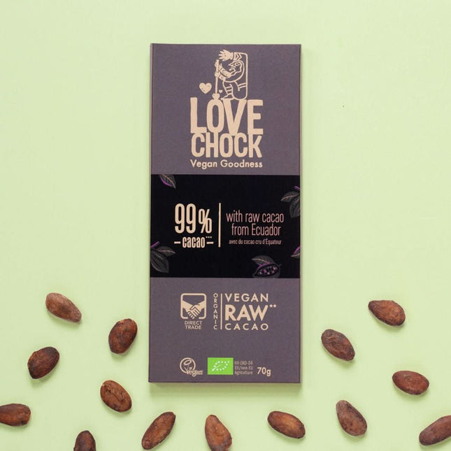 Lovechock 99% chocolade zonder suiker – biologisch