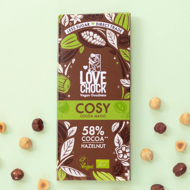 Lovechock M!lk chocolade met hazelnoot – biologisch