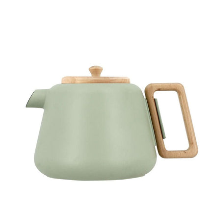 Ogo Living Viggo theepot 1L in amandel gietijzer met hout