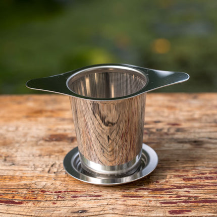 RVS theefilter met lekbakje – microperforatie