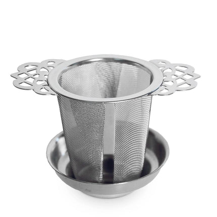 RVS theefilter met lekbakje – Ø 6,5 cm | H 7 cm