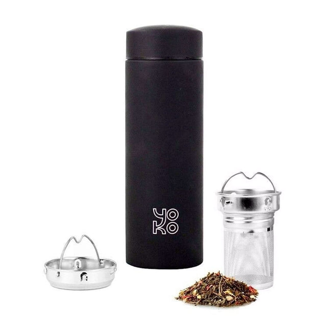 Yoko Design “All Black” isoleer-theefles 350 ml